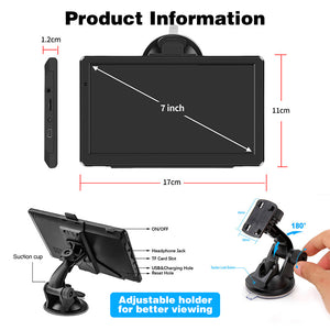 Innocruise X20 7-Zoll-GPS-Navigation mit FM-Transmitter, optionale globale Kartennavigation, mehrsprachige Einstellungen, MP3-Wiedergabe, Online-Kartenaktualisierungen, für Pkw/Transporter/Lkw