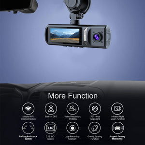 Innocruise Dashcam Auto Vorne Hinten 4K+ 1080P+ 1080P, Dashcam Autokamera 3,18