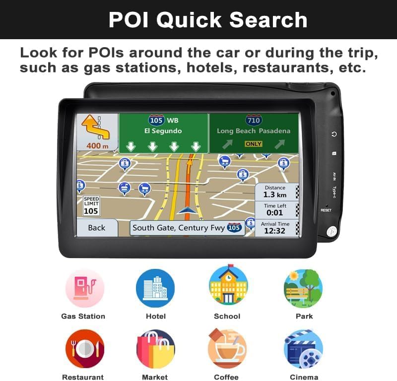 Innocruise X20H 7 Zoll GPS-Navigationsgeräte für Auto/LKW/Wohnmobil 2025 mit Europakarte – Sprachführung, POI- & Geschwindigkeitswarnung, lebenslange kostenlose Kartenupdates